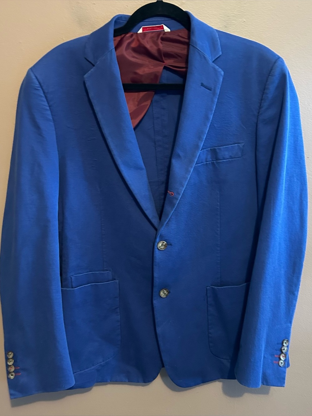 Vintage Brooks Brothers 42R Royal Cobalt Blue Men’s Blazer 2 Button